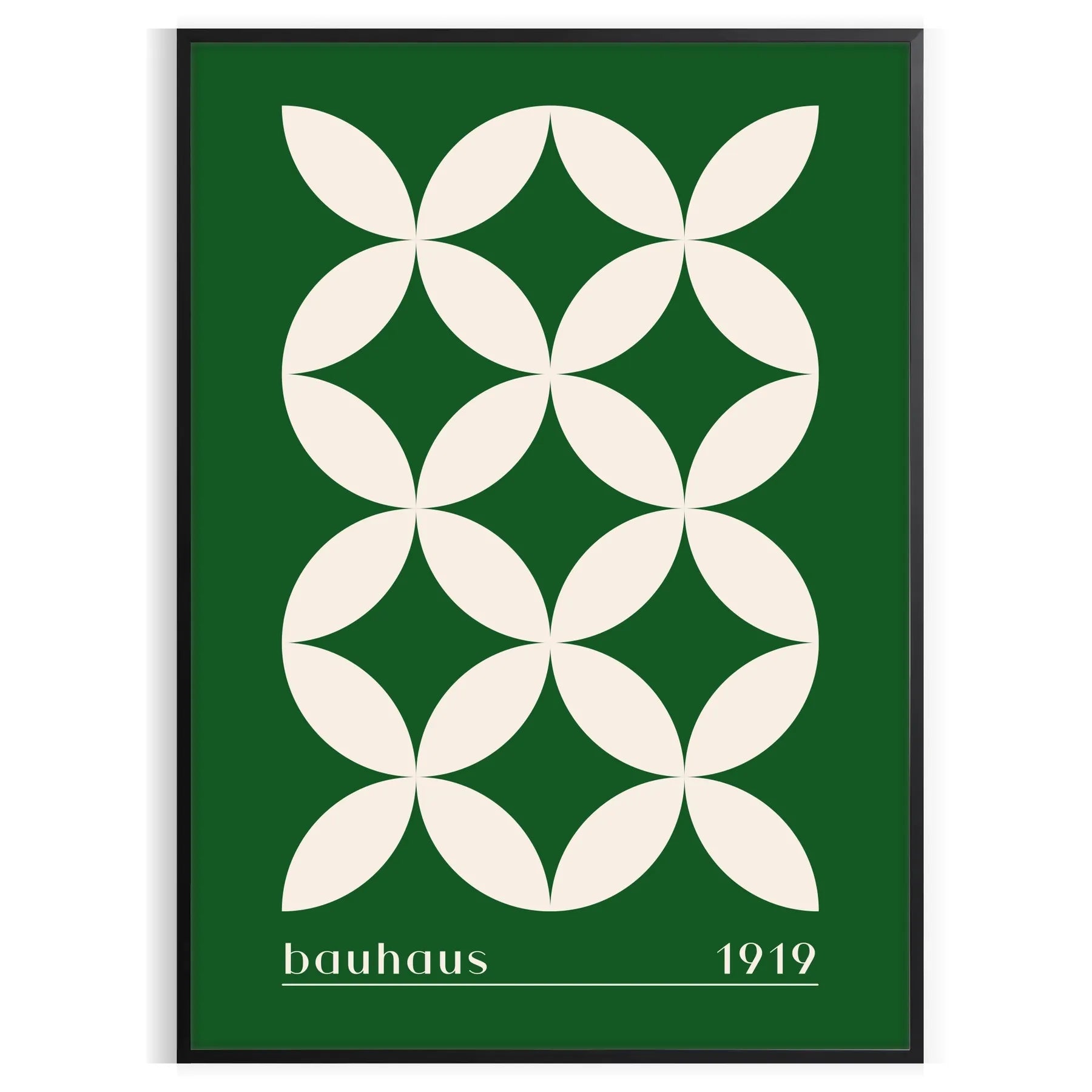 space captivating Bauhaus art prints geometrical designs green white poster modern aesthetics timeless elegance wall unique gift sizes A4 cm A0