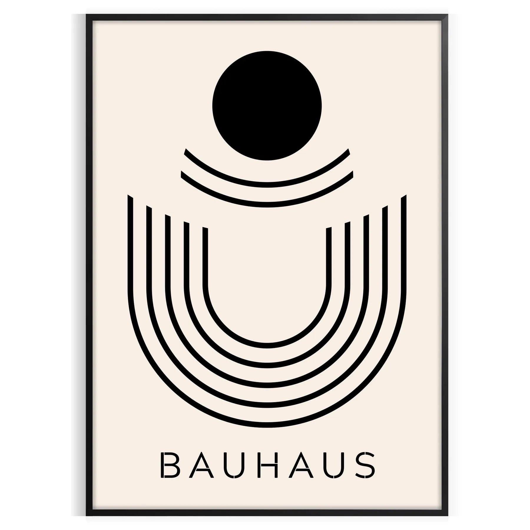 space Bauhaus Poster Vintage print geometrical designs gray black timeless wall art sophisticated touch decor perfect gift sizes A4 cm A0