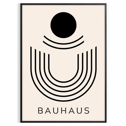 space Bauhaus Poster Vintage print geometrical designs gray black timeless wall art sophisticated touch decor perfect gift sizes A4 cm A0