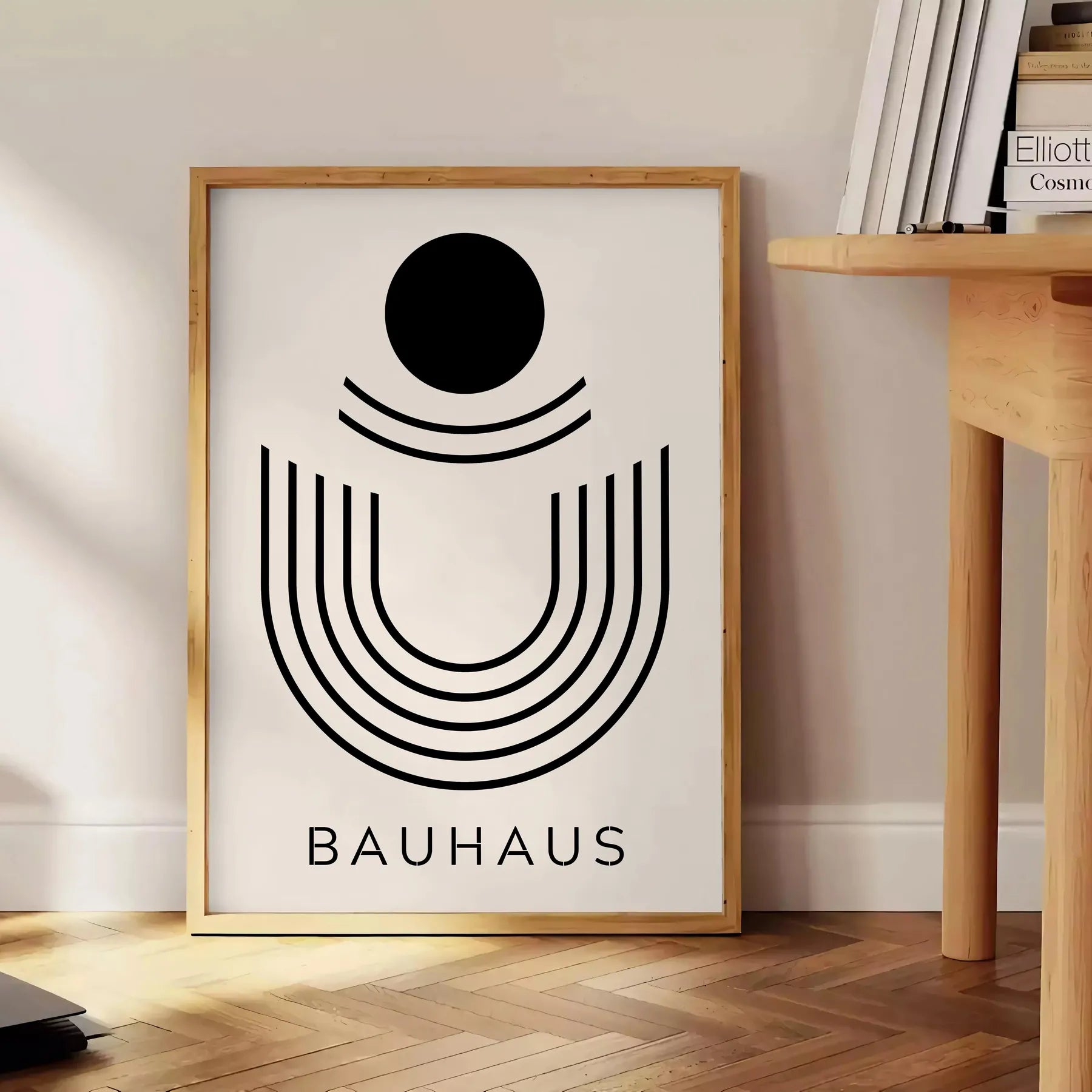 space Bauhaus Poster Vintage print geometrical designs gray black timeless wall art sophisticated touch decor perfect gift sizes A4 cm A0