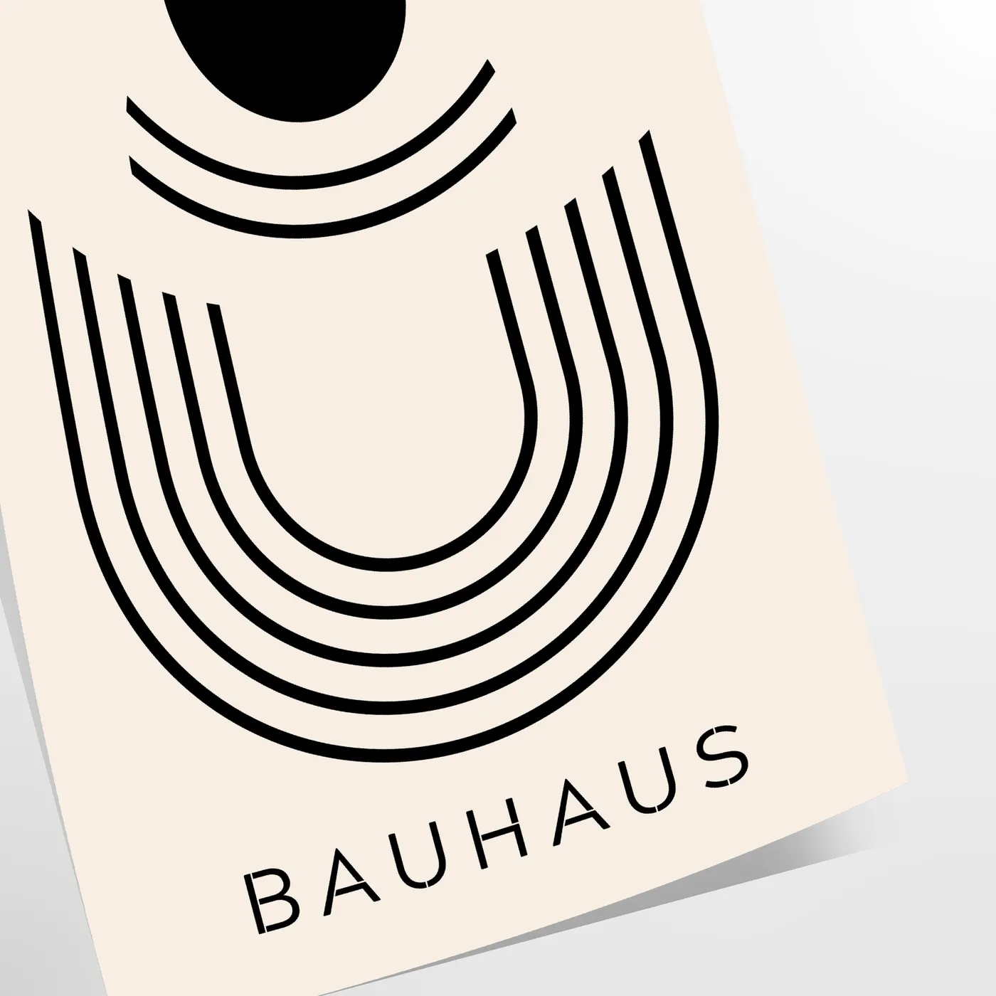 space Bauhaus Poster Vintage print geometrical designs gray black timeless wall art sophisticated touch decor perfect gift sizes A4 cm A0