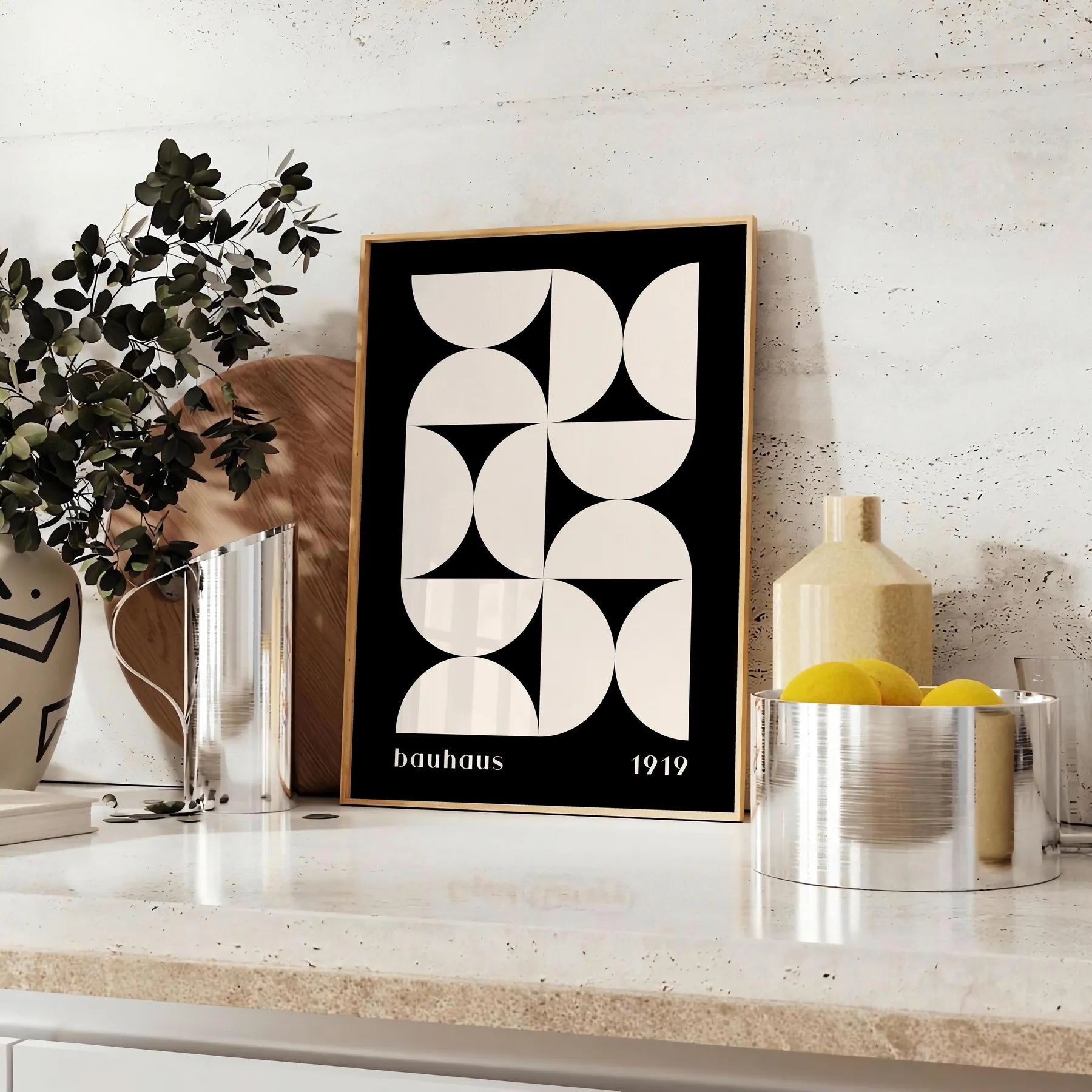 Poster space Bauhaus art prints stunning geometrical designs captivating wall modern twist classic style perfect gift lovers sizes A4 cm A0 touch elegance unique posters