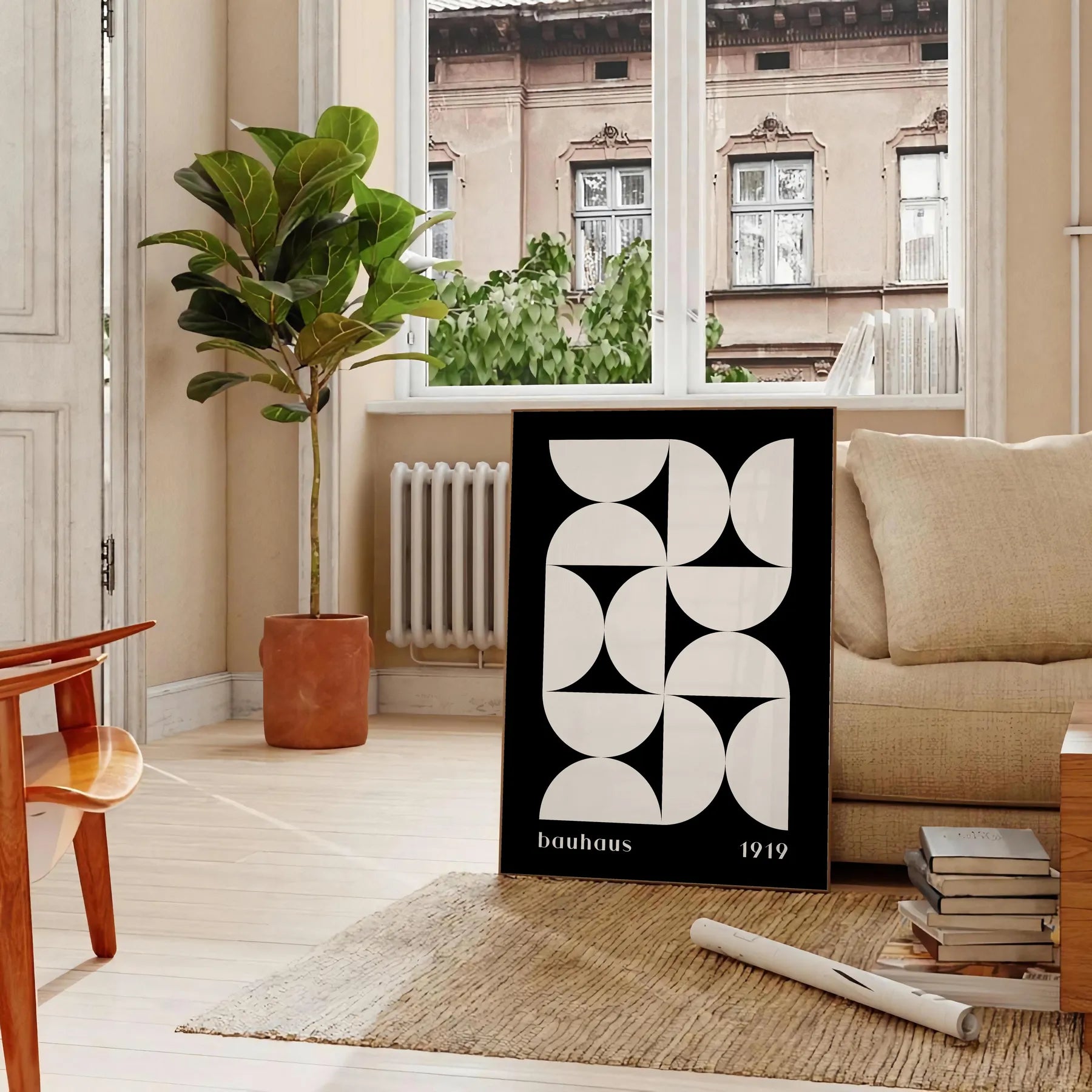 Poster space Bauhaus art prints stunning geometrical designs captivating wall modern twist classic style perfect gift lovers sizes A4 cm A0 touch elegance unique posters