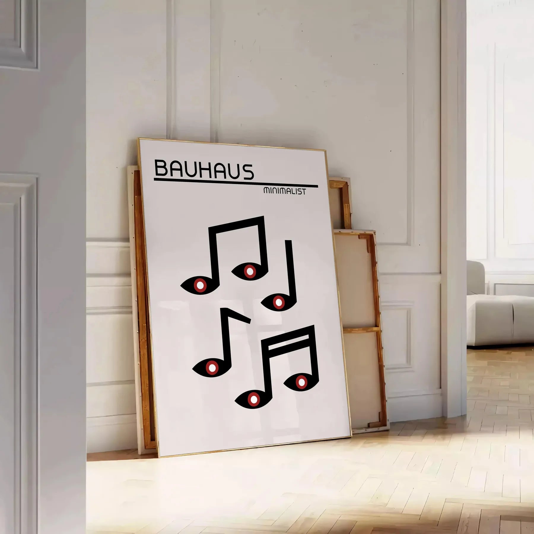 touch modern elegance space stunning Bauhaus art print poster wall unique gift artwork essence design lovers enthusiasts sizes A4