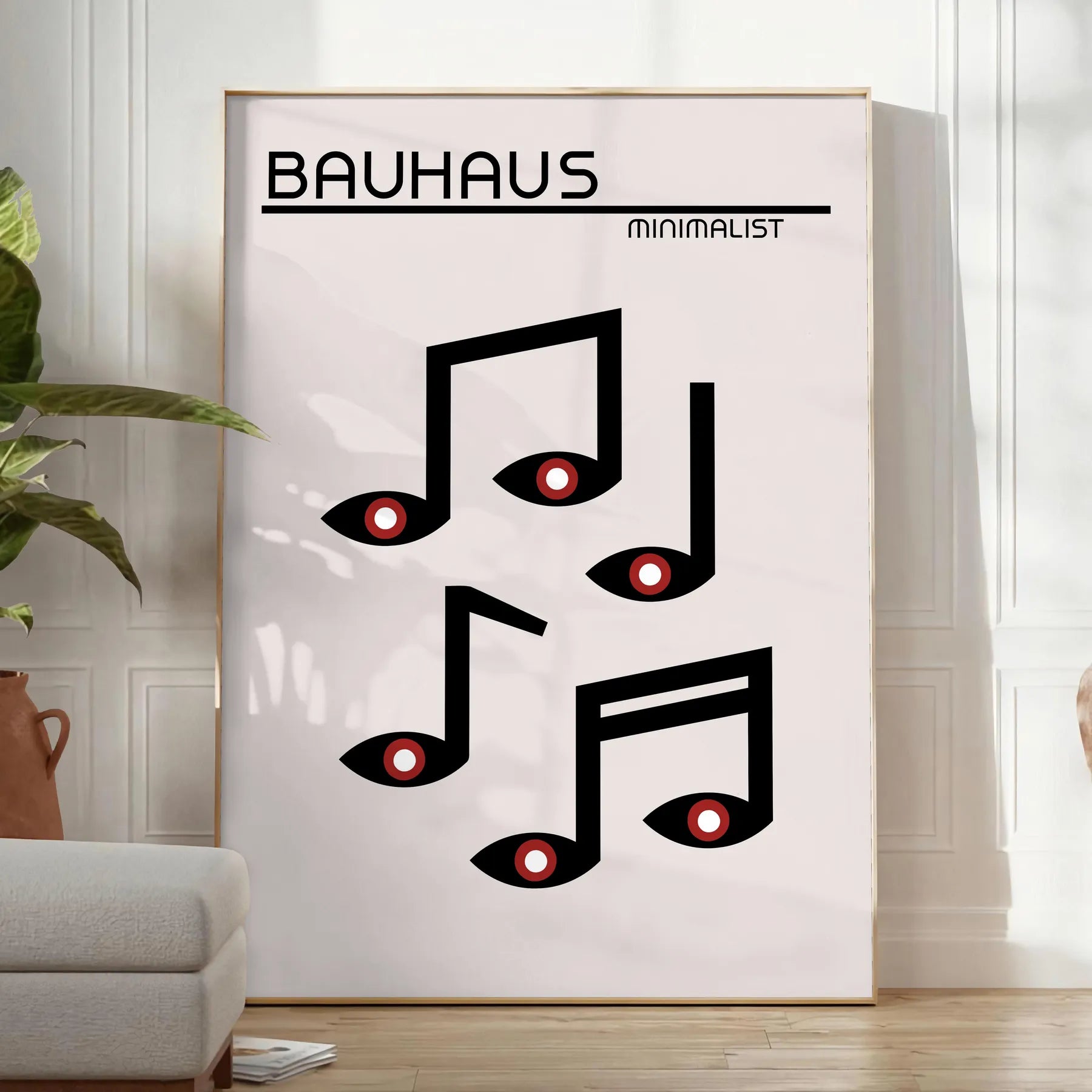 touch modern elegance space stunning Bauhaus art print poster wall unique gift artwork essence design lovers enthusiasts sizes A4