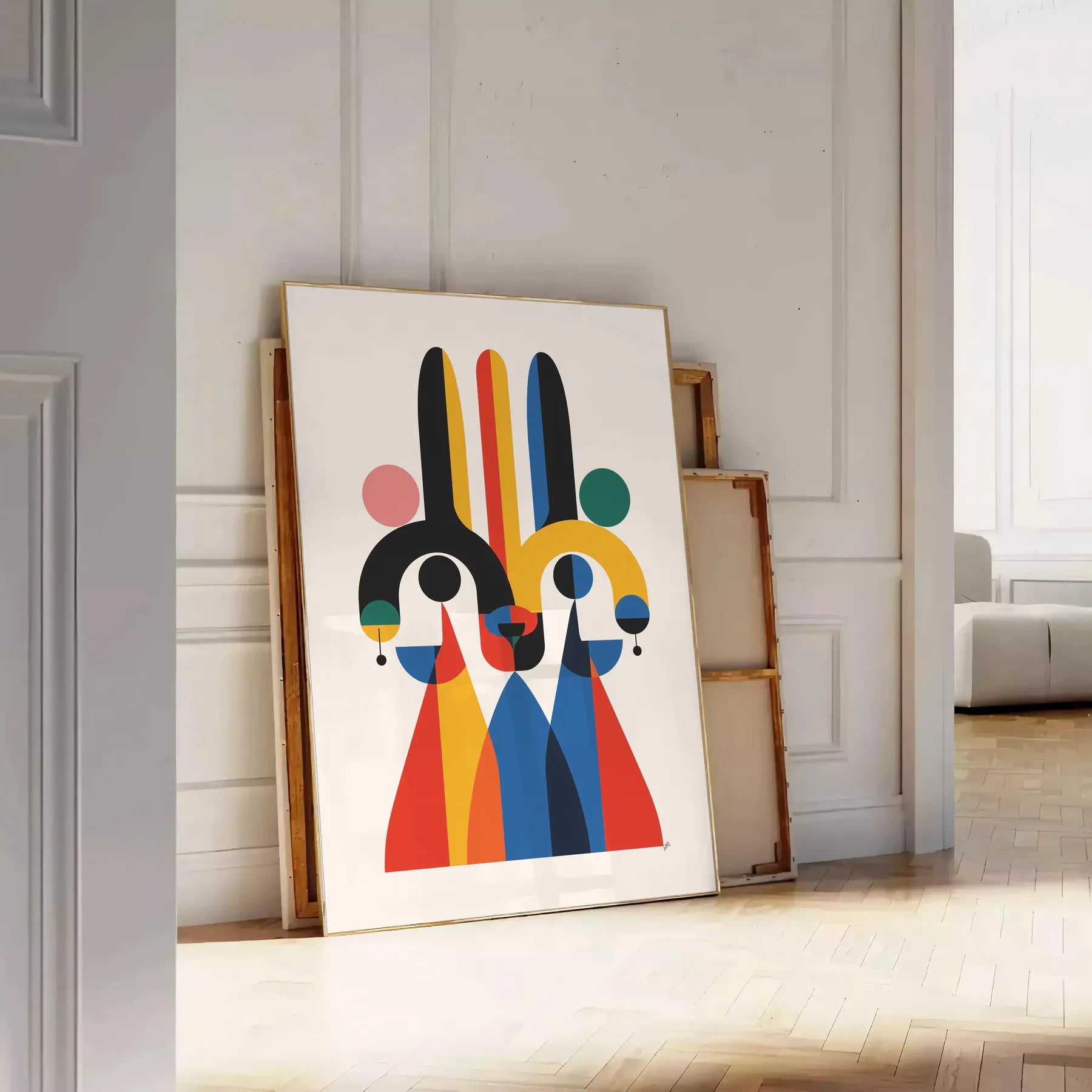 allure geometric minimal art captivating gray orange poster striking wall modern touch space perfect gift lovers print framed piece collection available frame