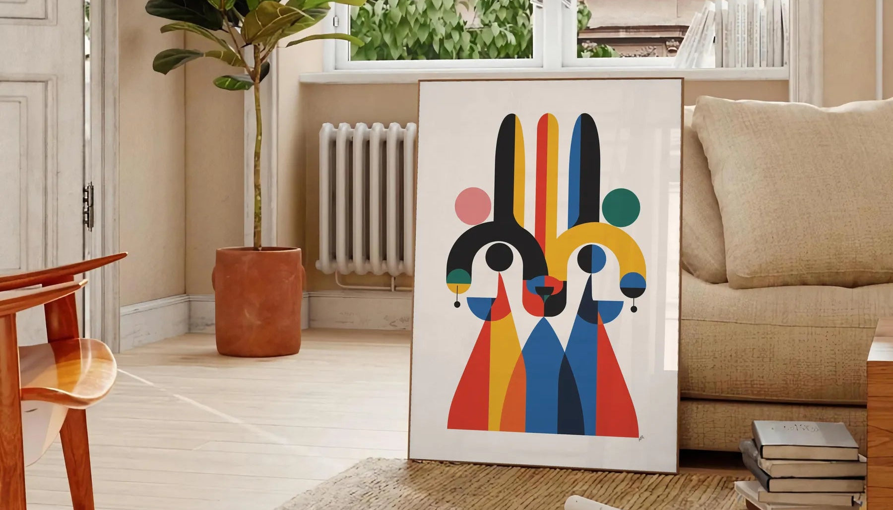 allure geometric minimal art captivating gray orange poster striking wall modern touch space perfect gift lovers print framed piece collection available frame